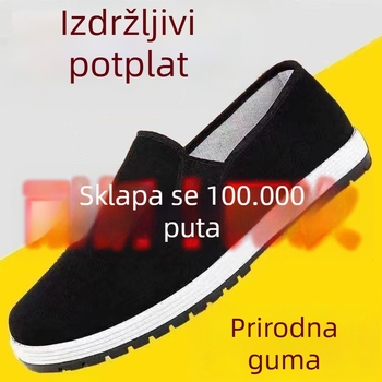 Unisex slip-on cipele za vožnju, prozračne i otporne na mirise, ručno izrađene, crne, plus veličina, platnene cipele u stilu Starog Pekinga