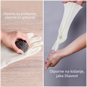 Meiliya nitril rukavice za pranje posuđa, dužine 33 cm, debele, izdržljive, za kuhinju