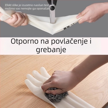 Nitril rukavice za pranje posuđa, izdržljive, s flis podstavom, deblje, vodootporne, za kućanske poslove u kuhinji