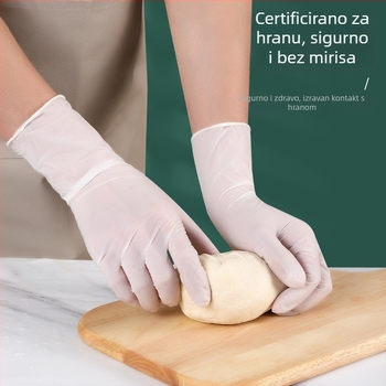 Along Square jednokratne nitril rukavice, produžene, prehrambene klase, vodootporne, za pranje suđa i kućnu upotrebu, izdržljive