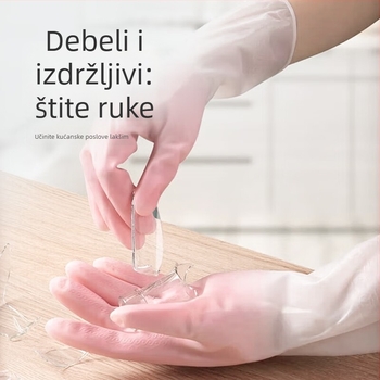 Kuhinjske latex rukavice, velike veličine, vodootporne zaštitne rukavice za pranje rublja i suđa, s gradijentnom bojom, kućne rukavice za čišćenje