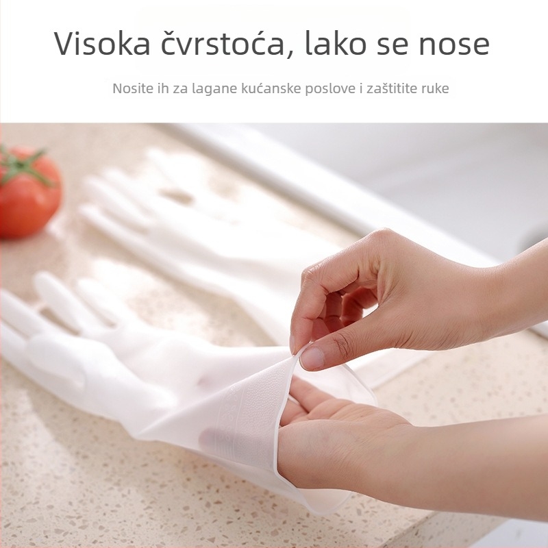Izdržljive kuhinjske rukavice za pranje suđa, povrća i odjeće, vodootporne latex rukavice za kućanstvo za žene