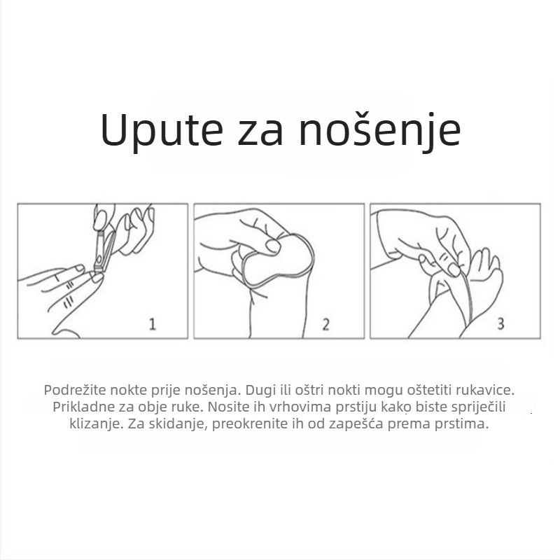 Lateks rukavice bez pudera, jednokratne, 12 inča, bijele, obostrane, za pranje suđa i kućno čišćenje