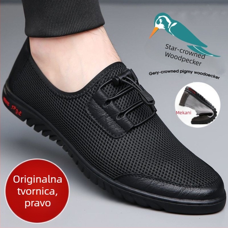 Prozračne ljetne muške mrežaste sandale s protukliznom mekanom potplatom - casual kožne cipele