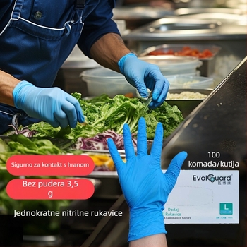 Yi Bo Kang jednokratne nitril rukavice za pregled, 3,5 g po komadu, 500 pari, za laboratorij, catering, kućanstvo i salone ljepote