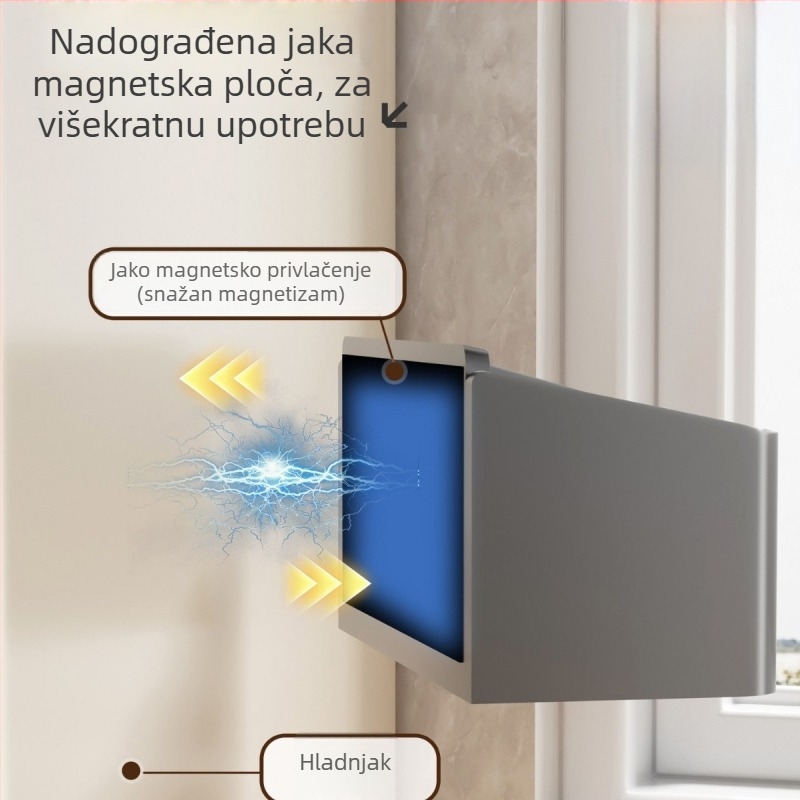 Zidni magnetski spremnik za luk, đumbir i češnjak; kuhinjski organizator; viseći koš bez bušenja