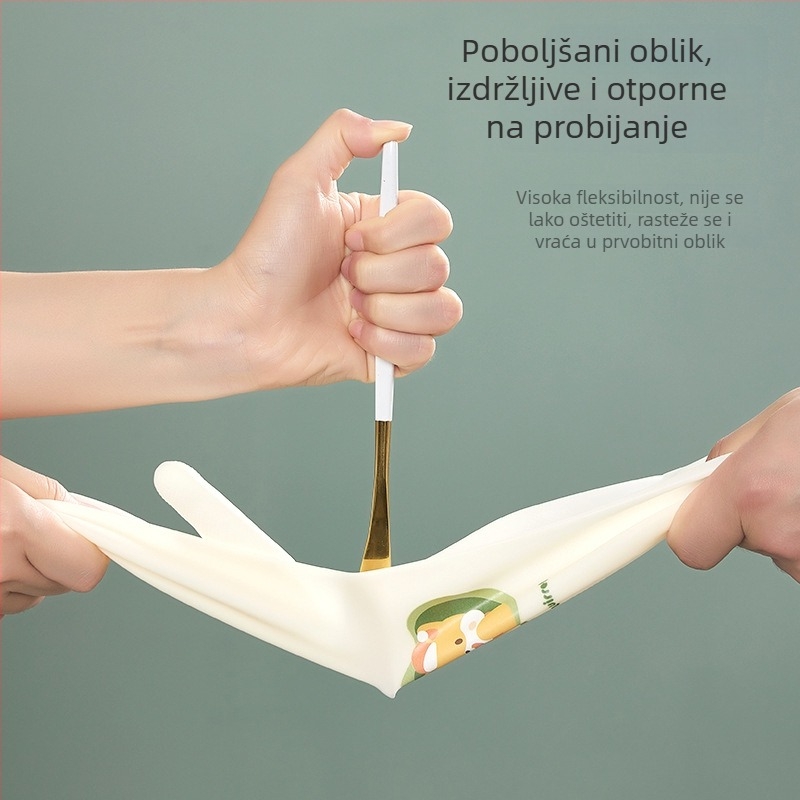 Nitril rukavice za pranje suđa za žene, kućna uporaba u kuhinji, debeli i izdržljivi, ljetne gumene rukavice za čišćenje i pranje rublja, vodootporne