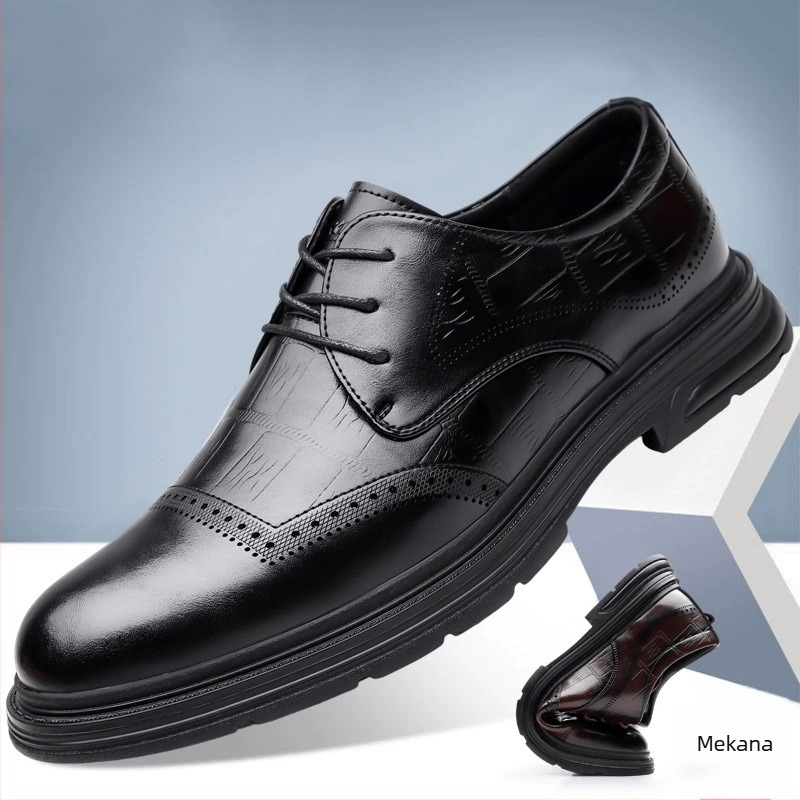 Muške kožne brogue cipele, britanskog stila, formalne cipele za posao i svadbu