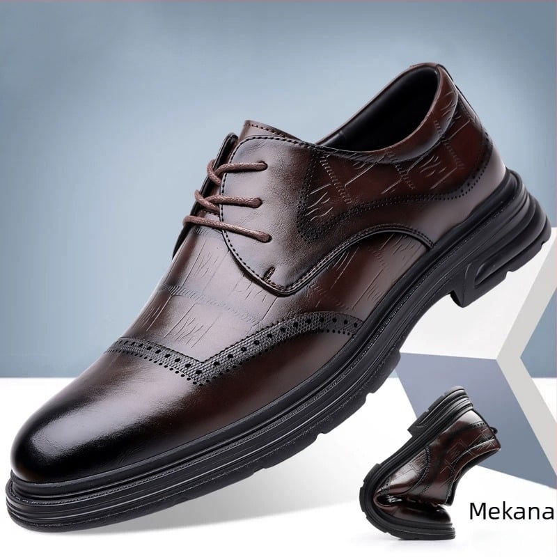 Muške kožne brogue cipele, britanskog stila, formalne cipele za posao i svadbu