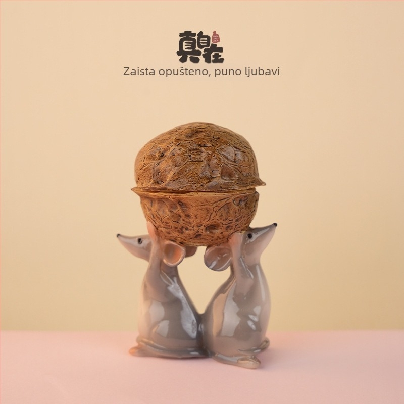 Slatka mala miševa figurica, kreativni mikrolandskap, dekorativna figura od smole za dom, poklon za rođendan voljenoj osobi