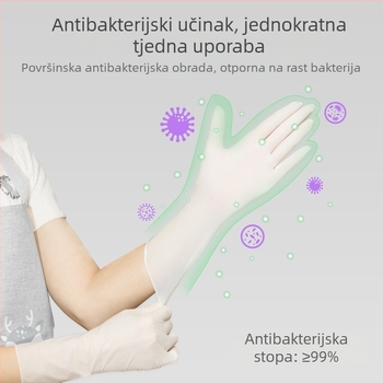 Nitrilne rukavice za kućanstvo, izdržljive, vodootporne, kuhinjske, dužine 26 cm, za pranje rublja i suđa