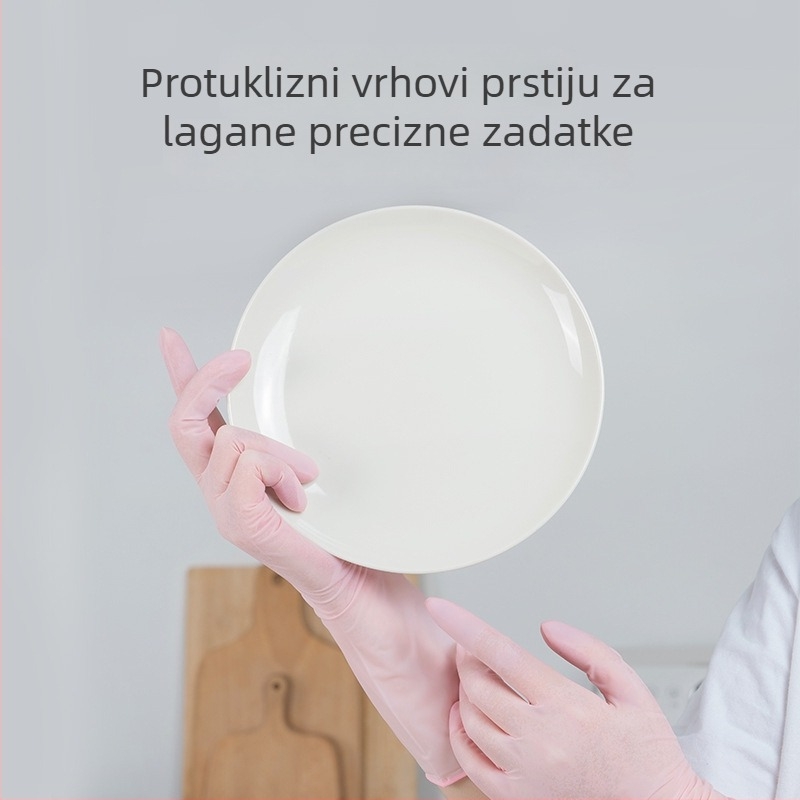 Nitrilne rukavice za kućanstvo, izdržljive, vodootporne, kuhinjske, dužine 26 cm, za pranje rublja i suđa