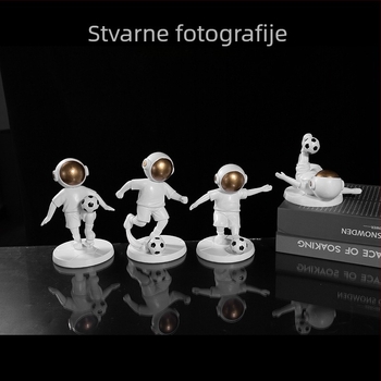 Kreativna astronaut figura od smole za kućnu dekoraciju, stolni ukras u modernom stilu laganog luksuza