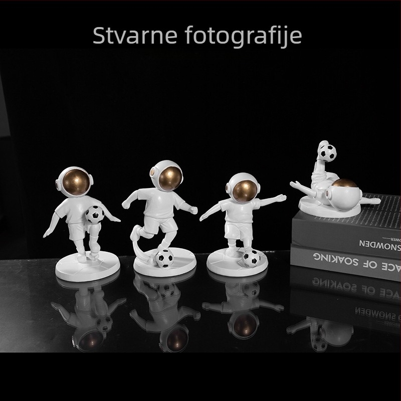 Kreativna astronaut figura od smole za kućnu dekoraciju, stolni ukras u modernom stilu laganog luksuza