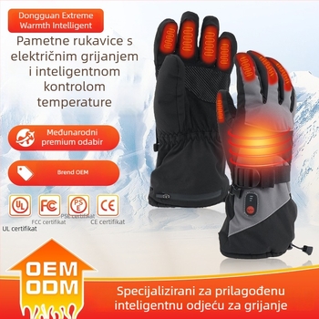 Vodootporne električno grijane rukavice na baterije, zimske rukavice za vožnju biciklom i planinarenje, kontrola temperature