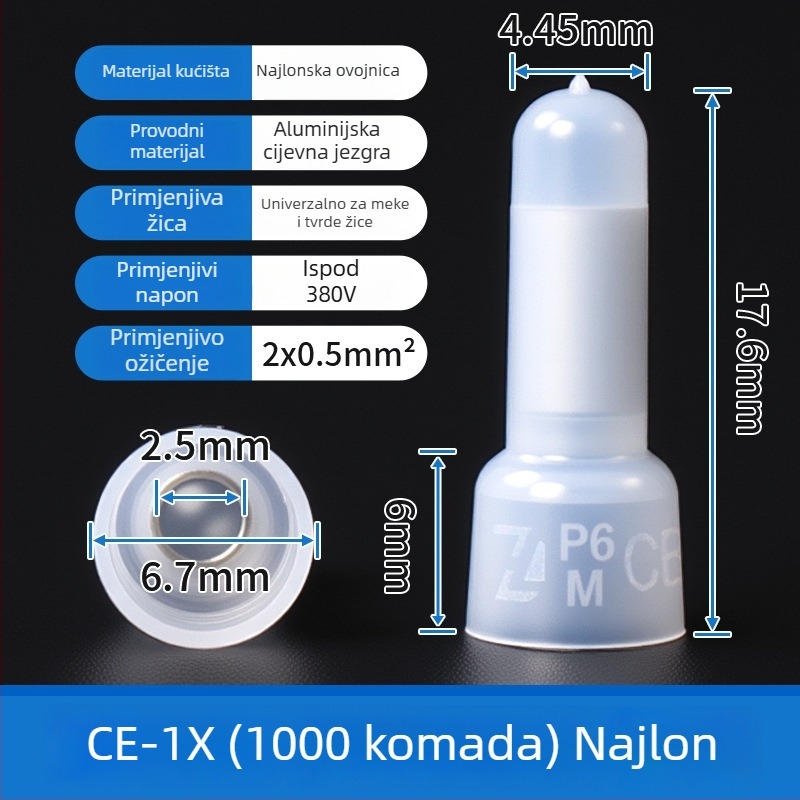 CE-1X Zatvoreni terminal za kabel, krimp kapica