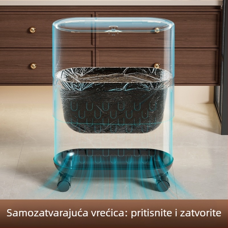 Koš za otpad za kupaonicu, velika zapremina, retro stil srednjeg vijeka, uski otvor, pogodan za spavaću sobu i dnevni boravak, diskretan luksuz, visokokvalitetan dizajn