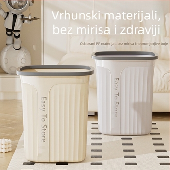 Koš za otpad u kuhinji velikog kapaciteta, bez poklopca, s prstenom za pritisk, pogodan za dnevni boravak, spavaću sobu, kupaonicu, WC i ured