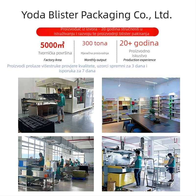 Prozirna PVC blister kutija s umetkom za kozmetiku i kućne potrepštine