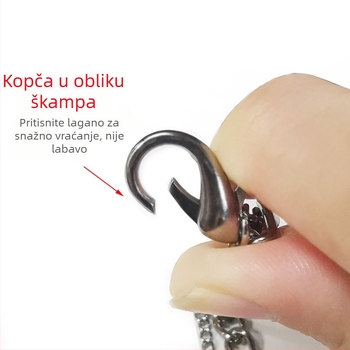 Dvostruki sloj kaiša za traperice s shrimp-gumbom – metalni dodatak za struk, kaubojski stil