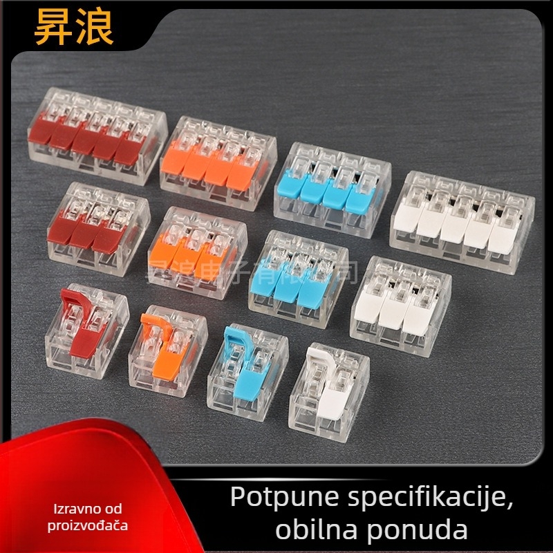 PCT prozirne spojnice za žice 412/413/415 brze priključne terminale, 75/80/90 kom
