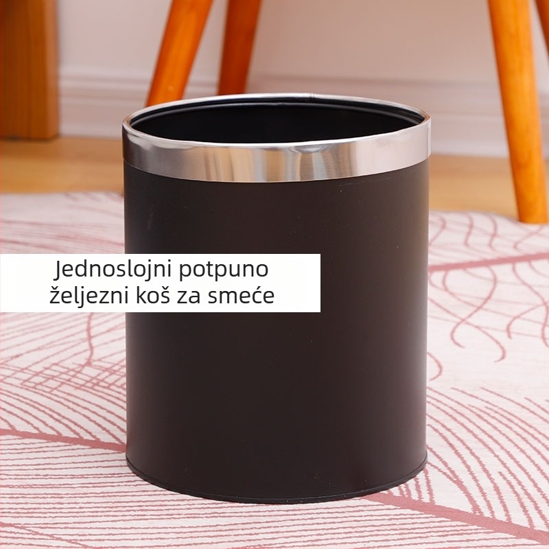 Dvostruki metalni koš za otpad za hotelske sobe, 10 L, otporan na vatru, za kupaonicu, reciklabilan