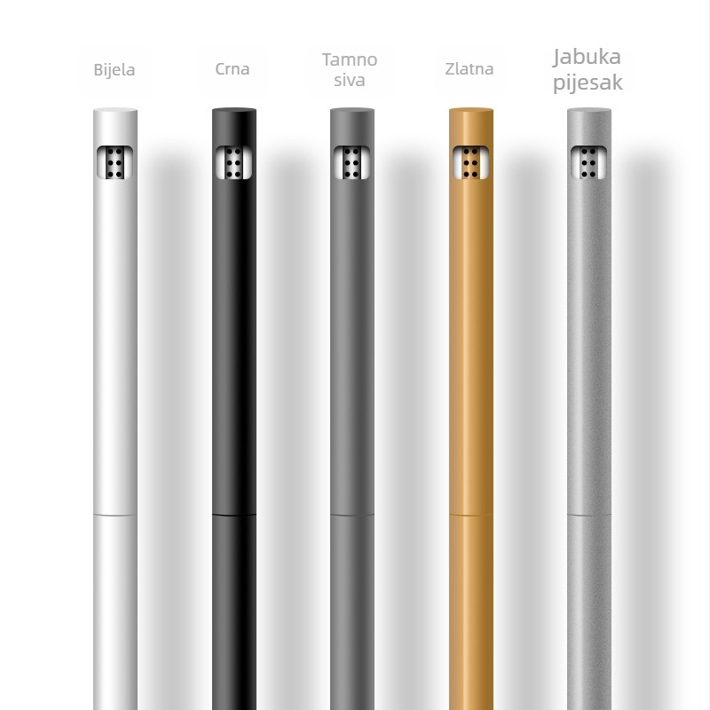 Nehrđajući čelični pepelnjak-kutija, bačvastog oblika, za čuvanje opušaka cigareta, 12 L, otvoren vrh