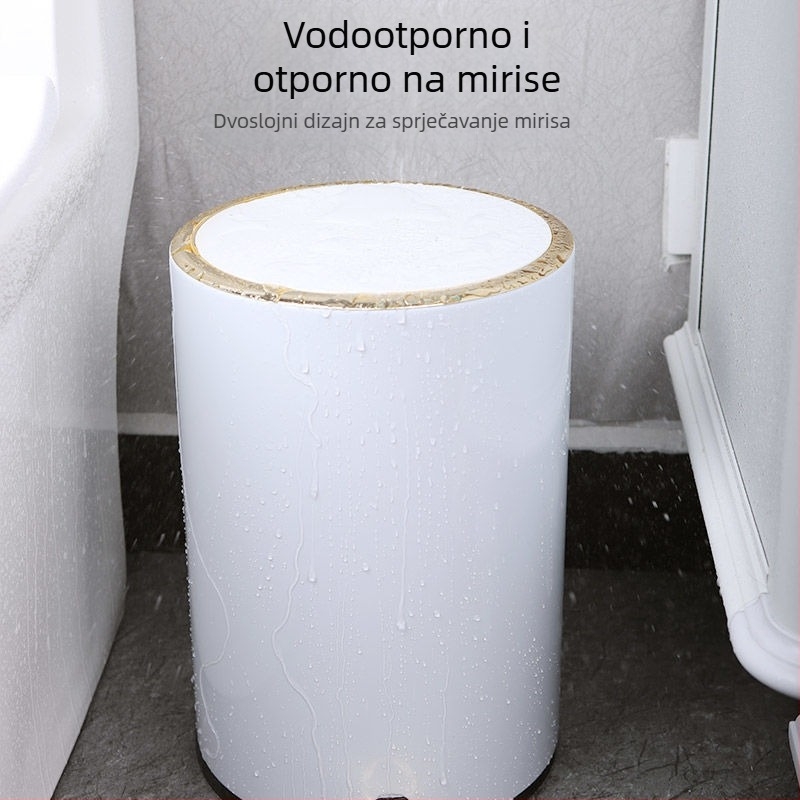 Koš za otpad od nehrđajućeg čelika s pedalom i poklopcem, za kućnu upotrebu – tiha funkcija