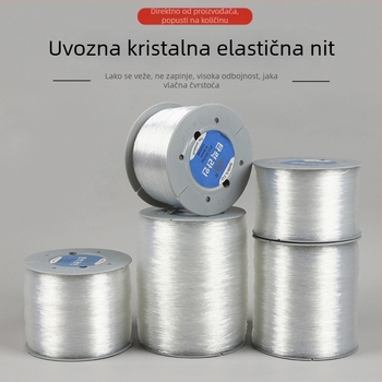 Prozirna kristalna TPU elastična nit za DIY narukvice, 0,8 mm