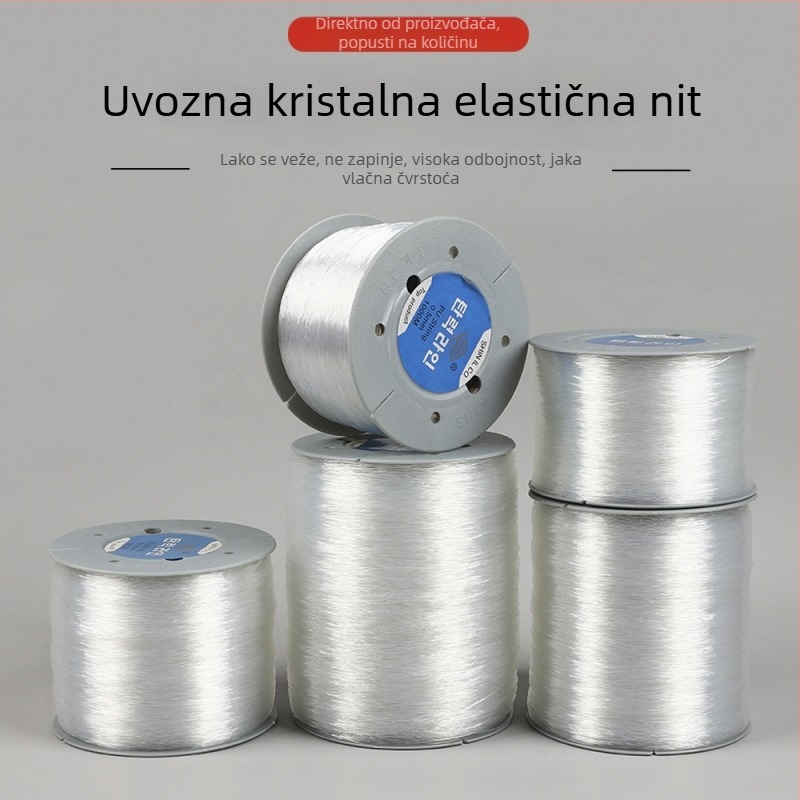 Prozirna kristalna TPU elastična nit za DIY narukvice, 0,8 mm