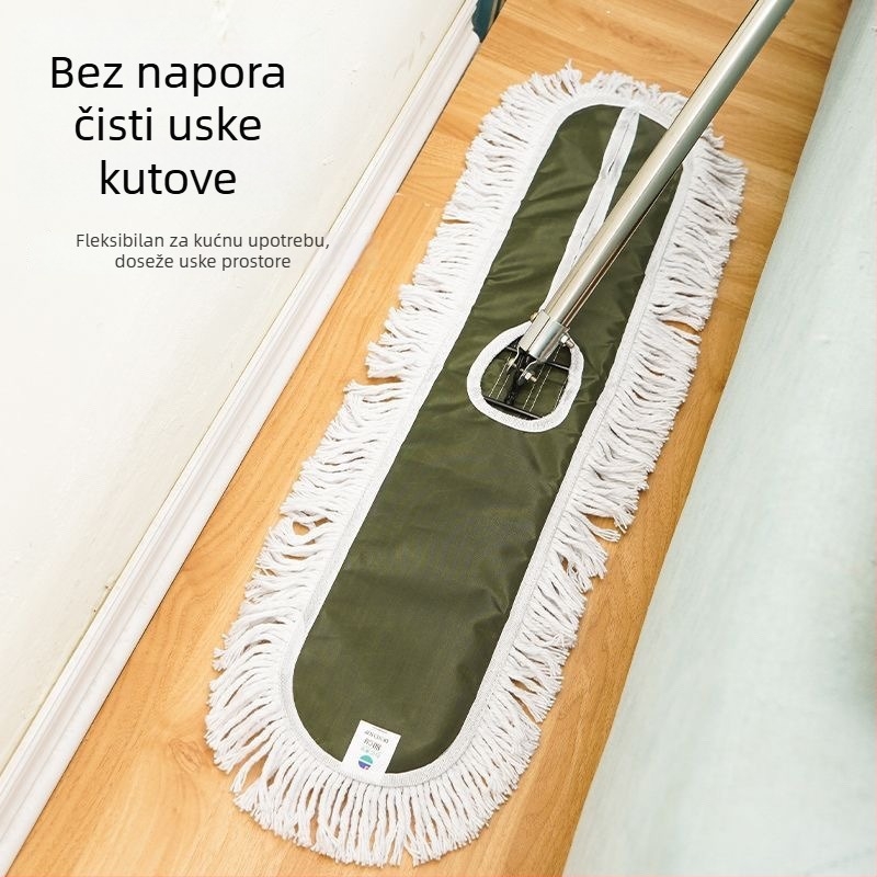 Ploški mop za kućnu upotrebu, velikog formata, 100% pamuk, suho i mokro čišćenje