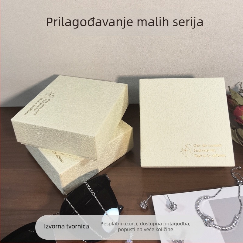 Izuzetna luksuzna kutija za nakit s dvodijelnim poklopom, prilagodljiva, za naušnice, narukvice, ogrlice i prstenje