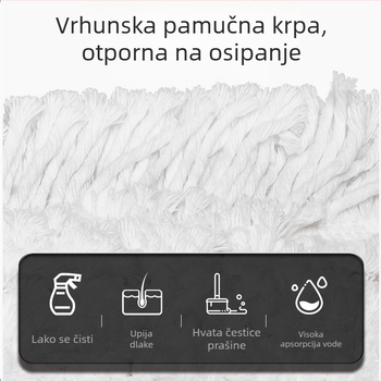 Ploški mop s mrežastom glavom, veliki, za kućnu upotrebu, hotele i komercijalne prostore