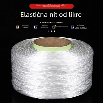 Kristalna elastična nit za perle, 4500 m po roli, bijela prozirna, čvrsta i visoko rastezljiva za DIY nizanje perli.
