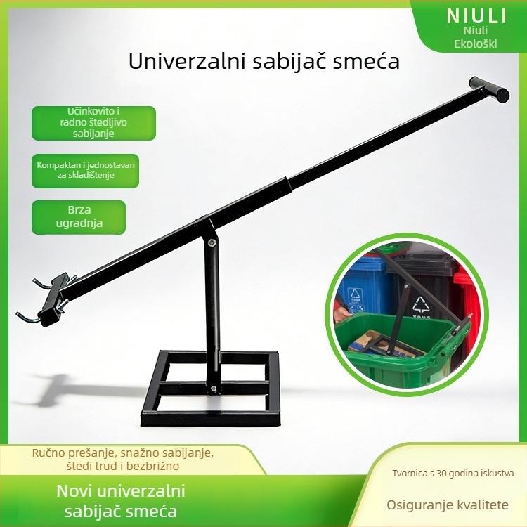 Metalni kompresor za vanjski otpad – praktičan uređaj za odlaganje otpada za higijenu, upravljanje nekretninama, hotele, kuhinje i kućnu upotrebu