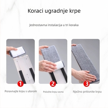 Lagani plosnati mop za kućnu uporabu, bez ručnog ispiranja, čišćenje u jednom koraku, upijajući mop za suho i mokro čišćenje poda