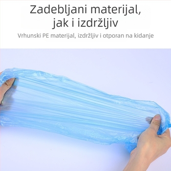 Jednokratne rukave za manikuru, deblji, prozirni, vodootporni, protiv prljavštine, plastični rukavi, pakiranje 100 komada