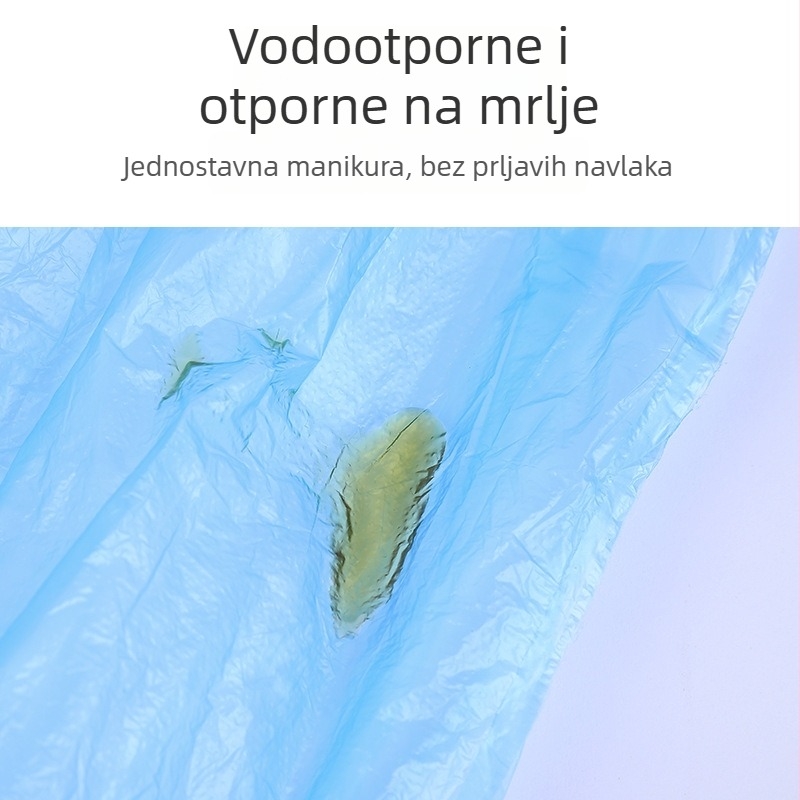 Jednokratne rukave za manikuru, deblji, prozirni, vodootporni, protiv prljavštine, plastični rukavi, pakiranje 100 komada
