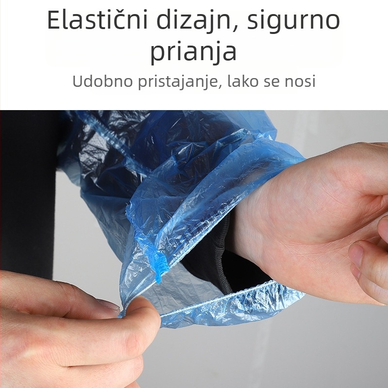 Jednokratne rukave za manikuru, deblji, prozirni, vodootporni, protiv prljavštine, plastični rukavi, pakiranje 100 komada