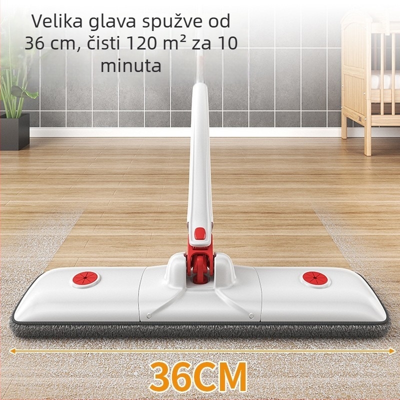 Trokutasti mop za kućnu upotrebu, novi model 2025, rotirajući, automatsko cijedjenje, ručno pranje
