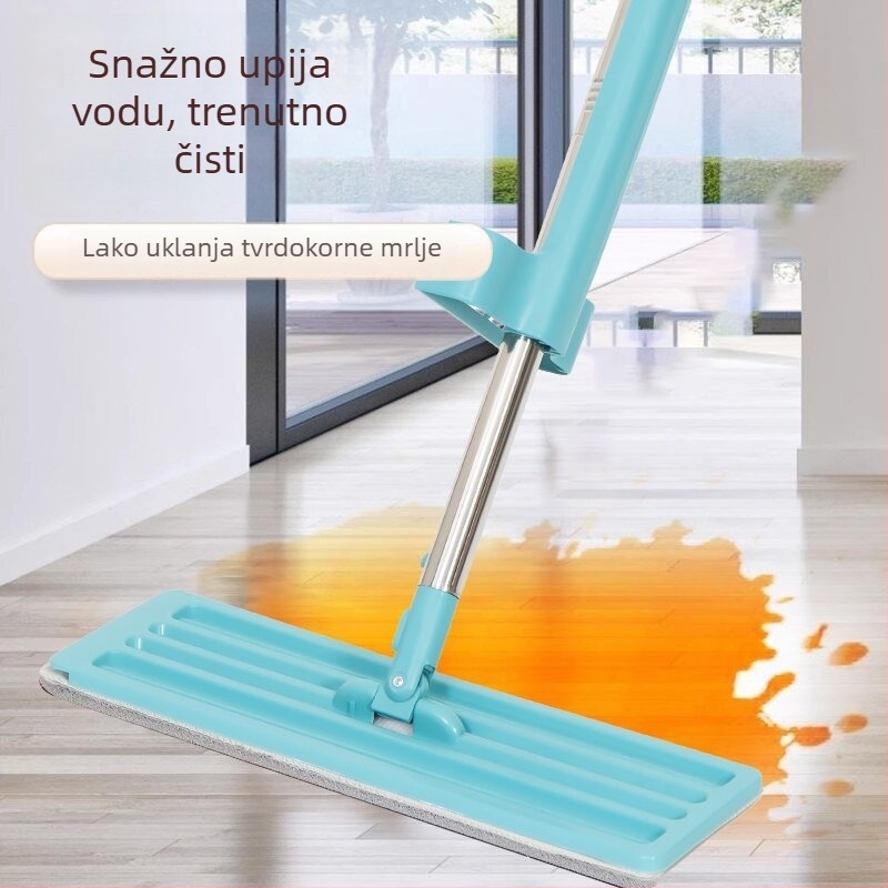 2025 trendi mop za kućnu upotrebu, čišćenje jednim korakom, dvostruka upotreba za suho i mokro, veliki plosnati mop, pranje bez ruku