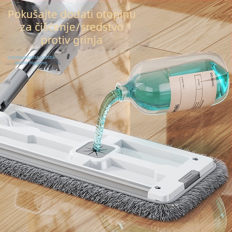 Nova plosnati mop bez dodirivanja za kućnu upotrebu, suho i mokro čišćenje, debeli upijajući jastučić za čišćenje jednim prolazom