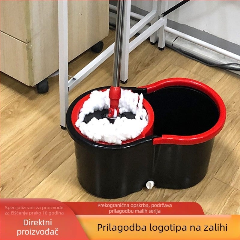 Kotrlajući mop za kućnu upotrebu – čišćenje bez dodira, velika kanta za iscijeđivanje, glava od mikrovlakana