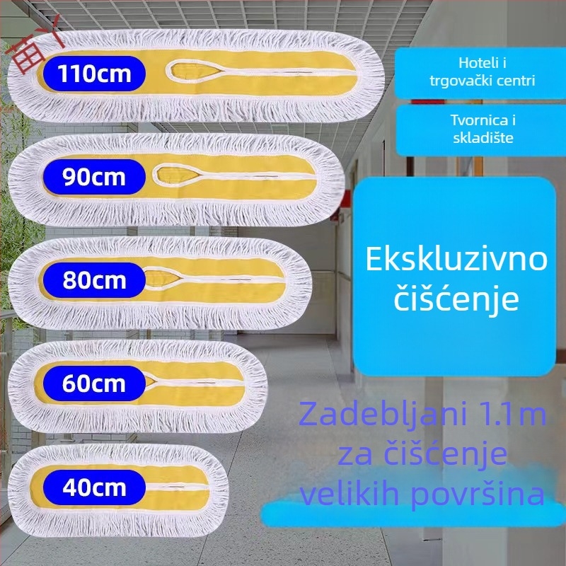 Ploški mop za suho i mokro čišćenje, dvostruka primjena, pogodan za dom, hotel, škole i trgovačke prostore, izdržljiv alat za jedno klizanje