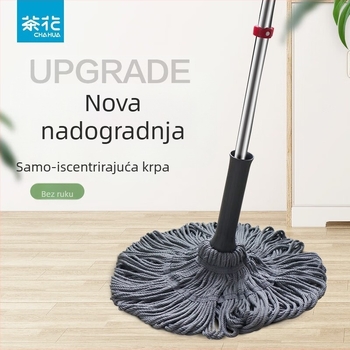 Nehrđajući čelični okretni mop s automatskim iscijeđivanjem, bez ruku, za kućnu upotrebu