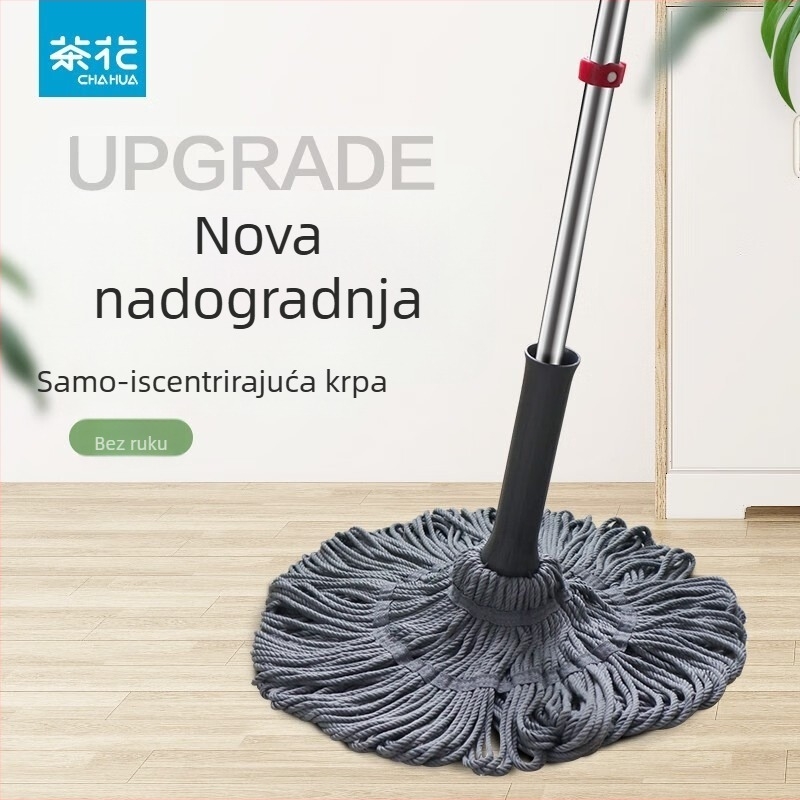 Nehrđajući čelični okretni mop s automatskim iscijeđivanjem, bez ruku, za kućnu upotrebu