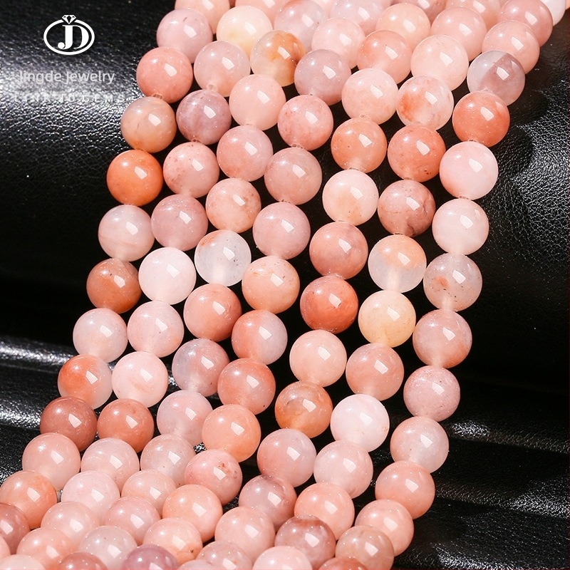 Jingde Jewelry Prirodne jade kuglice Peach Blossom Jade — okrugle perle za ručnu izradu nakita DIY