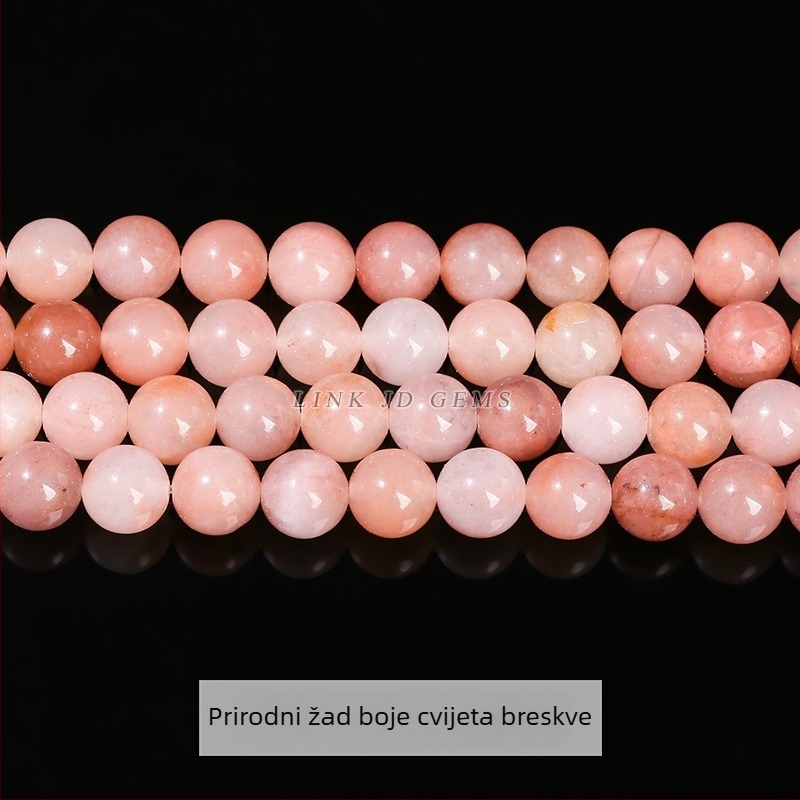 Jingde Jewelry Prirodne jade kuglice Peach Blossom Jade — okrugle perle za ručnu izradu nakita DIY