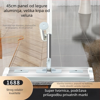 Chenille plosnati mop za kućnu upotrebu, čišćenje u jednom koraku, bez ručnog iscijeđivanja, model 2025