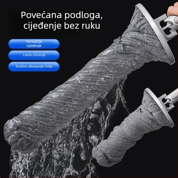 Novi model okretni mop s velikom površinom čišćenja i visokom apsorpcijom za kućno čišćenje, nehrđajući čelični štap, teleskopska dužina 120–140 cm, ultra-fina vlakna